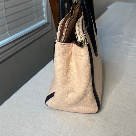 Kate Spade New York Caroline Lane Duncan Soft Roseta/Black Leather Satchel Bag - Picture 5 of 17